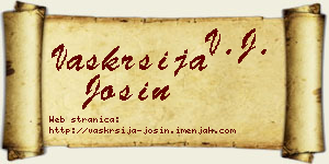 Vaskrsija Josin vizit kartica